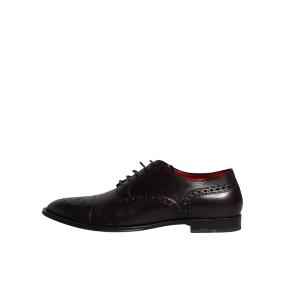Dolce & Gabbana Black Calfskin Leather Derby Men Dress Men's Shoes (Pre-Owned) - Picture 6 of 6